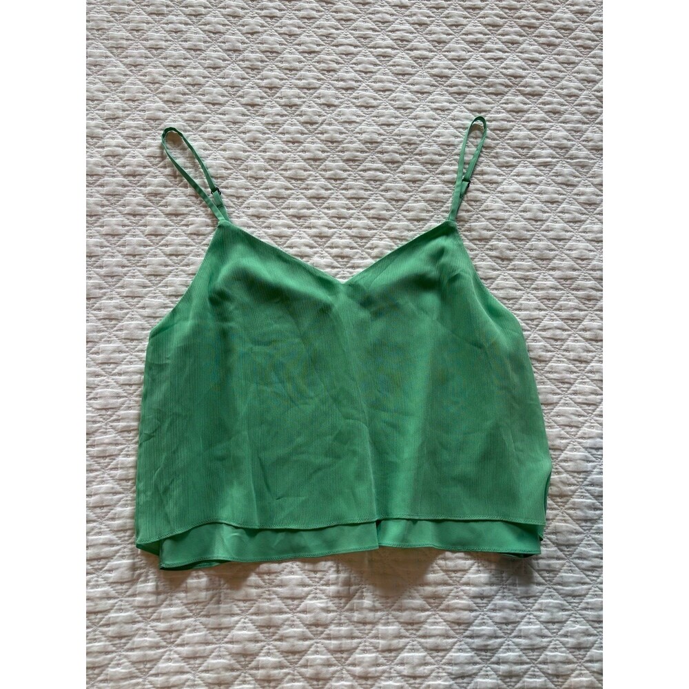 Women's green camisole blouse tank top